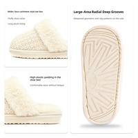 Chaussons d'hiver minimalistes style Instagram, style coréen, chauds pour l'intérieur, semelle épaisse en PVC, doublure en velours de coton pelucheux
