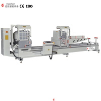 Scie à double mitrage CNC pour profilés aluminium, machine de découpe à 45, 67,5 et 90 degrés pour la fabrication de fenêtres