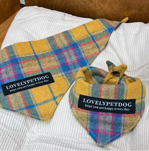 בנדנה לכלב עם הדפס משי איכותי וידידותי לסביבה, מתאימה לקיץ/חורף/אביב, סיטונאי, לוגו בהתאמה אישית - Product Image 6