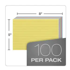 No.10 Big promotion Bulk Sale 100sheets/pk 3x5'' assorted Four colours Ruled 180gsm Paper index card