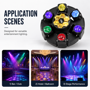 Luz Móvil <span class=keywords><strong>de</strong></span> Cabeza con Haz LED RGB <span class=keywords><strong>de</strong></span> 6*40W, DMX512, 16 Canales, Ventilador Silencioso, Iluminación <span class=keywords><strong>de</strong></span> Escenario <span class=keywords><strong>para</strong></span> Conciertos, Clubes, Bares, <span class=keywords><strong>DJ</strong></span>, Teatro, Bodas - Product Image 4