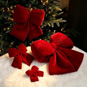 Fence Stairs Railing Fireplace Christmas Tree <b>Bows</b> <b>Large</b> Velvet Xmas Ornament <b>Bow</b> Red Christmas <b>Bows</b> for Tree - Product Image 4
