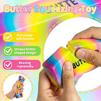 HARDWORK Squishy Slow Stick Simulation Beurre Fraise Bâton PU Lent Rebond Pétrissage Musique Décompression Cadeau