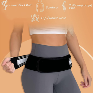 Contoh gratis Neoprene bernapas uniseks sabuk penopang pinggang disesuaikan pinggul Sciatica SI sendi Anti-Slip tali punggung bawah - Product Image 5
