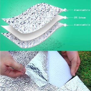 Manta de <span class=keywords><strong>Camping</strong></span> de Aluminio de Doble Cara, Resistente a la Humedad, <span class=keywords><strong>para</strong></span> Exteriores, con Aislamiento y Protección Impermeable - Product Image 5