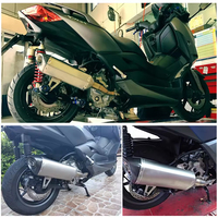 Système d'échappement de moto en acier inoxydable avec raccord intermédiaire, tuyau de sortie pour scooter Yamaha X-MAX 300 Xmax300 2017-2022