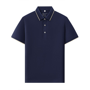 Polo homme à manches courtes noir uni en polyester, vêtements de travail, usage quotidien, uniforme, impression de logo personnalisable - Product Image 3