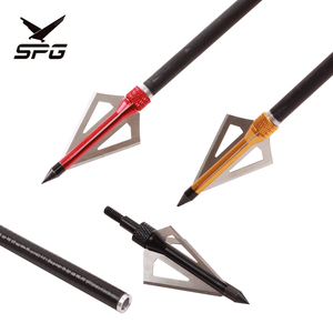 Pointes de flèches de chasse SPG Archery 100 grains pour arc composé, pointes de flèches en acier inoxydable à 3 lames, accessoires - Product Image 1