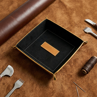 Boîte à mémos multifonctionnelle en cuir Crazy Horse fait main avec logo personnalisé, vente chaude, promotionnelle pour le bureau, avec boucle magnétique