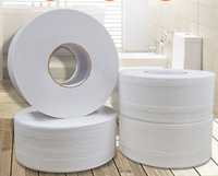 Papier toilette en rouleau jumbo, doux, absorbant, résistant, non fluorescent, imprimé, bon marché, logo personnalisé OEM / ODM
