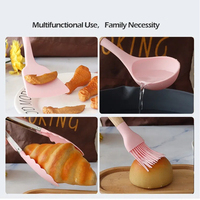 Ensemble de 19 ustensiles de cuisine en silicone antiadhésif en stock d'usine ensemble de spatules en silicone pour la cuisine à domicile