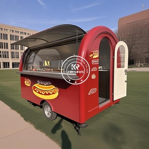 Carrito de Comida Rápida, Remolque de Comida, Caravana, Barra Móvil Pequeña de Color Amarillo Claro, Totalmente Equipada, para Exportación a Canadá - Product Image 6
