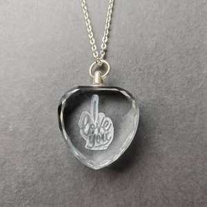 Kalung Kristal Kaca Foto Kustom Terbaru Grosir Murah, Hadiah Pernikahan Kaca untuk Kotak Hadiah Hari Valentine - Product Image 2