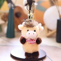 Pluche koe sleutelhanger, mini knuffelkoe, schattig boerderijdier, sleutelhanger, rugzak hanger, decoratie, cadeau, koe sleutelhangers