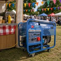 Générateur diesel silencieux de 10 kW, type YC10GF-3 YC2E92, moteur bicylindre, cylindrée de 997 cm3, groupe électrogène diesel à châssis ouvert, commande à distance