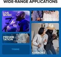 Système de microphone numérique sans fil Pro à deux canaux pour l'église, le karaoké, la voix Microfoni