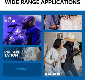 Dual Channel Pro Digital <strong>Wireless</strong> <strong>Microphone</strong> <strong>System</strong> for Church, Karaoke, Vocals Microfoni - Product Image 6