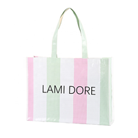 Logo personnalisé en forme de bateau tissé PP Shopping Sac fourre-tout en impression couleur réutilisable recyclable pliant avec poignée Promotions modernes