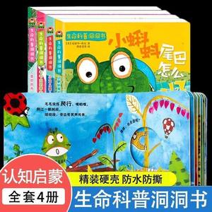 Ensemble de livres pop-up sur les sciences de la vie, 4 volumes pour bébés de 0 à 3 ans - Éducation précoce, développement cognitif, animaux, bande dessinée, images, papier - Product Image 2