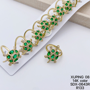 Joyería XUPING al por Mayor, <span class=keywords><strong>Anillo</strong></span> <span class=keywords><strong>de</strong></span> Moda con Baño <span class=keywords><strong>de</strong></span> Oro <span class=keywords><strong>de</strong></span> 14K, Piedras Sintéticas CZ, Diseño <span class=keywords><strong>de</strong></span> Oso y <span class=keywords><strong>Tortuga</strong></span> - Product Image 2