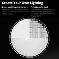 GODOX S65T S85T S120T Boîte à lumière parapluie à dégagement rapide avec diffuseurs avant et intérieurs amovibles pour studio photo
