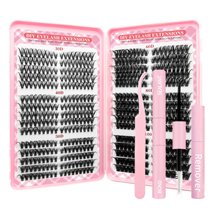 ชุดต่อขนตาปลอมแบบหนาฟู รุ่นมิงค์ สไปค์กี้ มังก้า วอลุ่ม แลช คลัสเตอร์ บุ๊ค คัสตอม ดีไอวาย พร้อมชุดอุปกรณ์ต่อขนตา แบรนด์ส่วนตัว ขนตาแบบเป็นช่อฟูฟ่อง ขายส่ง - Product Image 4