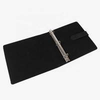 Carpeta de Cuero PU Negra de 2 Anillos, Duradera, Personalizable, para Documentos Estudiantiles, Álbum de Bodas, con Diseños Personalizados