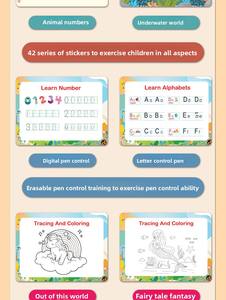 Livres sensoriels éducatifs de haute qualité pour enfants d'âge préscolaire, livres d'images pour jeux éducatifs, papier métallique collant résistant à l'arrachage - Product Image 6