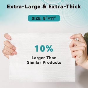 Salviette Corpo XL Senza Risciacquo, Confezione da 10, per Adulti, Doccia, Bagno, Anziani, Viaggi, Campeggio, Palestra, Auto e Persone Allettate - Product Image 3