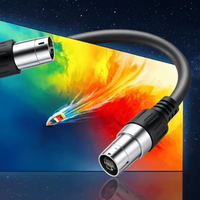 Kabel Cat6 UTP 1 Meter dengan Konektor Nylon FU/50U dan Selubung PVC untuk Aplikasi Layar LED yang Bersertifikat