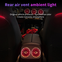 64 couleurs lumineuses, éclairage ambiant LED pour les aérateurs avant et arrière de type turbine pour Mercedes Benz Classe A/B W177 W247 CLA C118 GLA/GLB X247