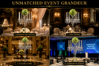 Candélabre à 6 lumières en cristal K9 avec vase floral central, pilier haut, décoration florale pour table de mariage, banquet, événement