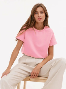 T-<span class=keywords><strong>shirt</strong></span> à manches courtes en coton 100% <span class=keywords><strong>de</strong></span> haute qualité, ample et bien ajusté, couleurs unies, personnalisable, polyvalent, vente en gros, nouveauté été - Product Image 5