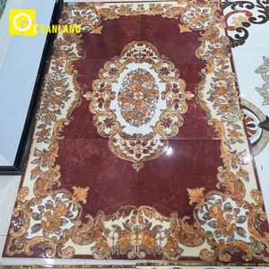 Tapis de face en porcelaine dorée, motif floral, pour moto - Product Image 1