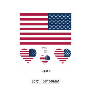 36 diferentes países bandera cara tatuaje temporal pegatina en Stock - Product Image 3