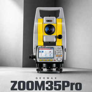 Station totale GEOMAX ZOOM35 Pro, précision de 2 secondes, EDM AccXess10 1000M sans réflecteur pour la topographie et la construction - Product Image 1