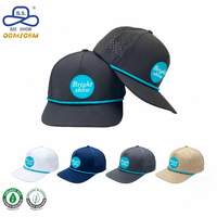 Fabricante con Certificación BSCI y GRS, Personalización de Gorras, Gorras de Béisbol y Golf de 5 Paneles con Orificio Láser para Deportes al Aire Libre y Uso Casual