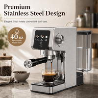 Cafetera Espresso Multifuncional de 20 Bares con Panel de Control Táctil, Máquina para Preparar Café para el Hogar
