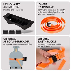 Supports muraux pour bouteilles, supports de réservoir de propane, supports de montage pour bouteilles de gaz ABS durables (avec vis et 3 angles fixes) - Product Image 4
