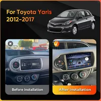 Autoradio 9 pouces pour Toyota Yaris 2012-2016 Lecteur multimédia Navigation GPS DSP Stéréo Android Auto Apple CarPlay Télécommande