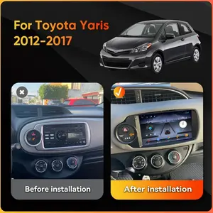 Radio Mobil untuk Yaris 2012-2016 Pemutar Multimedia GPS Navigasi Stereo Android Auto CarPlay Remote Control 2 Din - Product Image 2