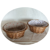 Vente en gros Panier cadeau en bois d'osier Panier de rangement Plateau de présentation pour les occasions de Pâques