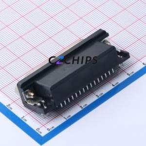 DS1038-44FBNSIA74-0CC D-Sub/VGA Connector Bent Lead Through Hole Connector High Density D-Sub Female 44P Right Angle Insert - Product Image 2