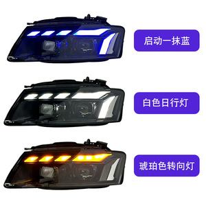 Faros delanteros de proyección de alta luminosidad con aspecto RS5, luces LED dinámicas DRL, piezas de mejora exterior para Audi A5 2008 a <span class=keywords><strong>2011</strong></span> - Product Image 3