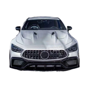 Kit carrosserie large pour <span class=keywords><strong>Mercedes</strong></span> <span class=keywords><strong>AMG</strong></span> GT50 GT53 GT63, carbone <span class=keywords><strong>sec</strong></span> noir, nouveau, amélioré, spoiler de lifting, capot, kit carrosserie, qualité originale 1:1 - Product Image 1