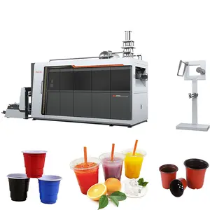 Full Servo Motor Plastic Water Glass Making Machine Plastic Cup Thermoforming Machine