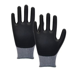 قفازات حماية لليدين مصنوعة من النايلون والسباندكس المحبوك بسمك 15 جيج، مطلية برغوة النتريل السوداء، رمادية وبيضاء اللون - Product Image 4