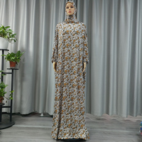 Abaya de prière tendance pour femmes musulmanes, robe à capuche, style turc, africain, modeste, hijab, kaftan, robe, imprimé floral, Dubaï, Arabie Saoudite, vêtements islamiques