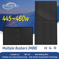 Module Pv monocristallin 445W 450 Watts 455W 460W Panneaux solaires photovoltaïques bificiels de type N 72V pour abri de voiture