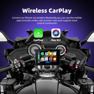 IP67 CarPlay Android แบบไร้สาย5นิ้วถอดได้ความสว่าง1000nit หน้าจอสัมผัสหน้าจอแสดงผลบนรถจักรยานยนต์กันน้ำ - Product Image 3